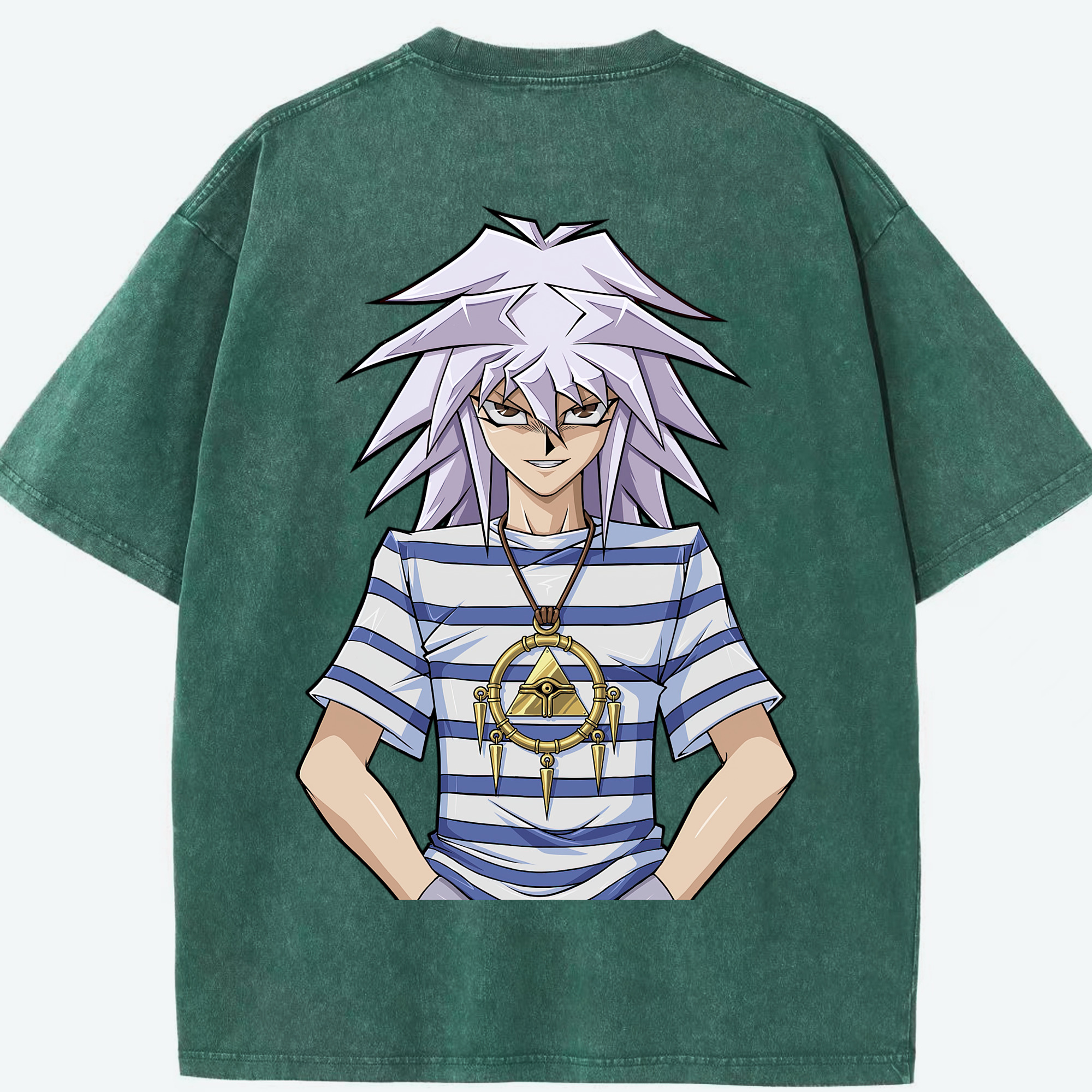 （画像用） 遊☆戯☆王 Yu-Gi-Oh! 綿100% ヴィンテージ風 半袖Tシャツ（背面プリント）